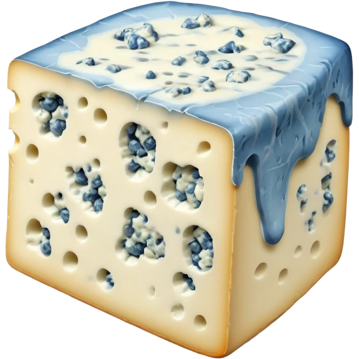 Blue cheese with mold veins emoji
