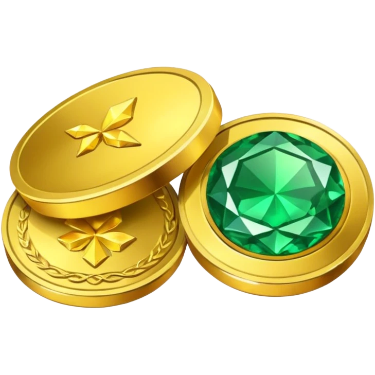 coins and gem emoji