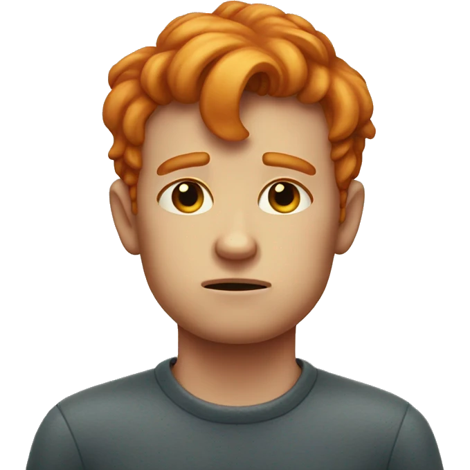 sad ginger boy emoji