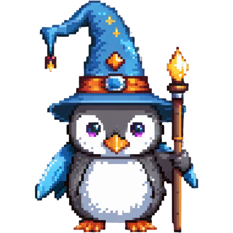 penguin wizard emoji