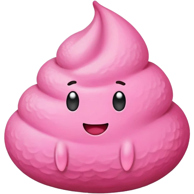 pink poop petal  emoji