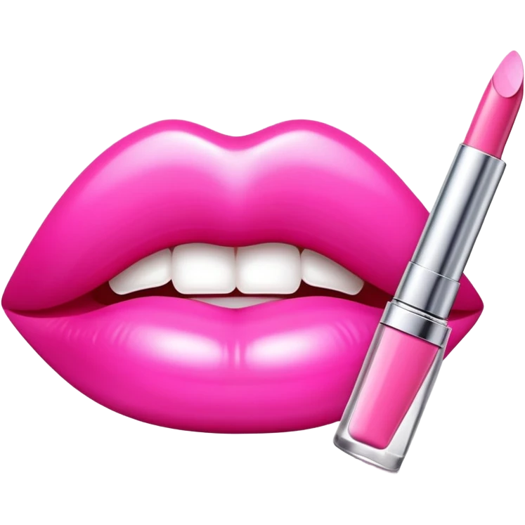pink lip gloss emoji