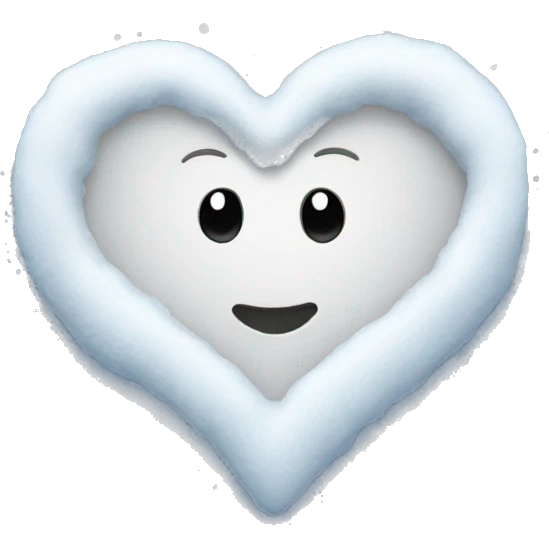 Snow heart emoji