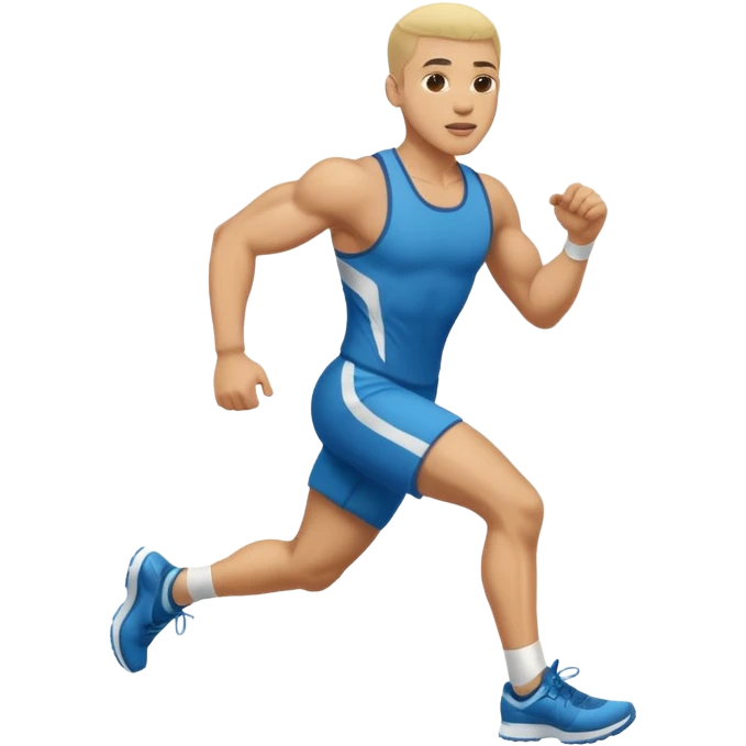 light skin man running emoji