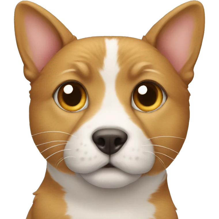 Dog on cat emoji