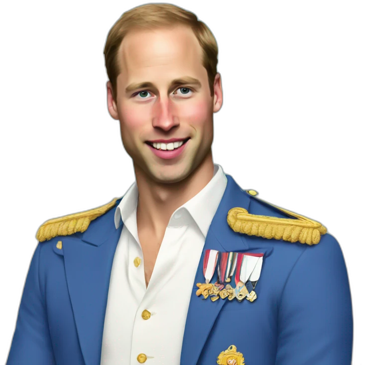 Prince William as beach bum emoji