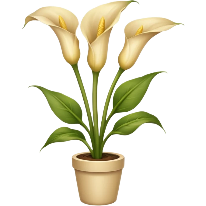 Beige Calla plant emoji