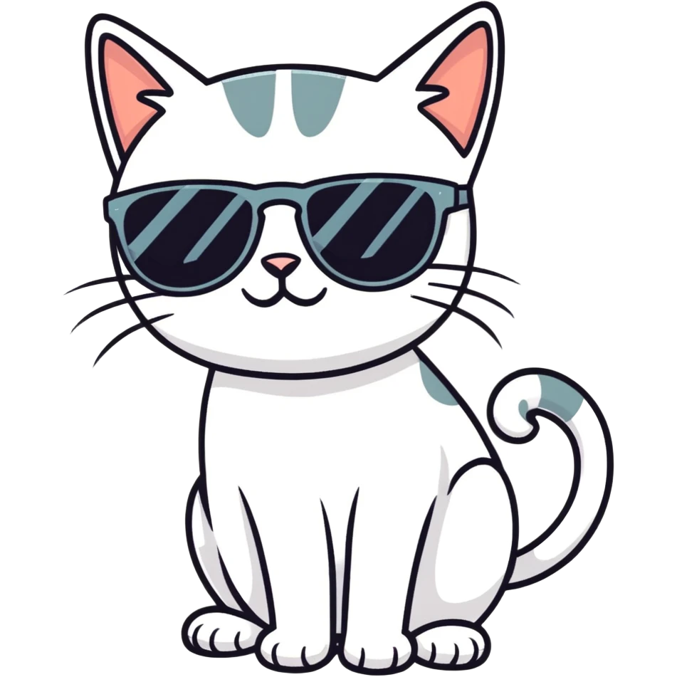 Cat with sunglasses emoji