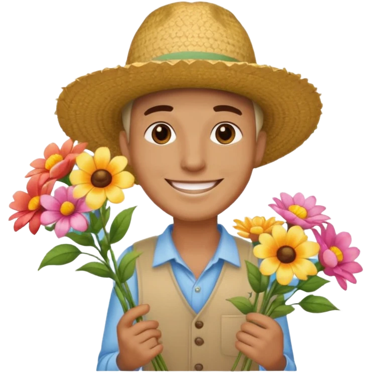 Street Flower Seller man  emoji