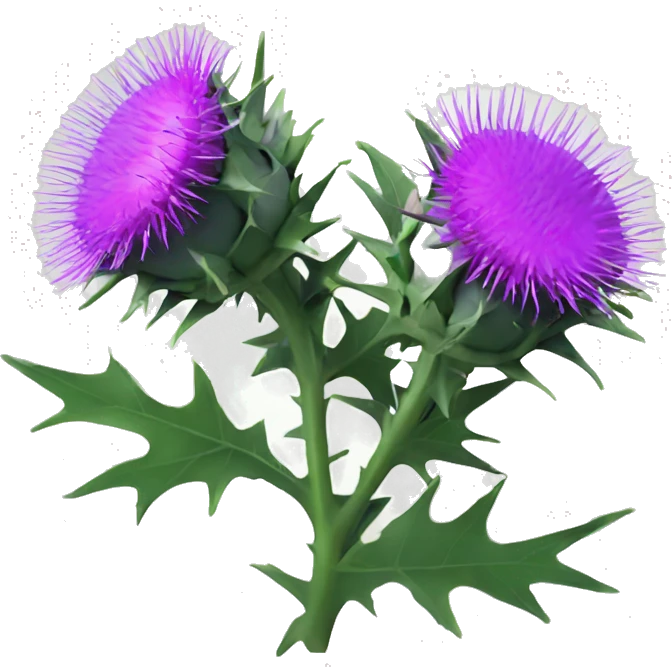 plum coloured Milk thistle emoji