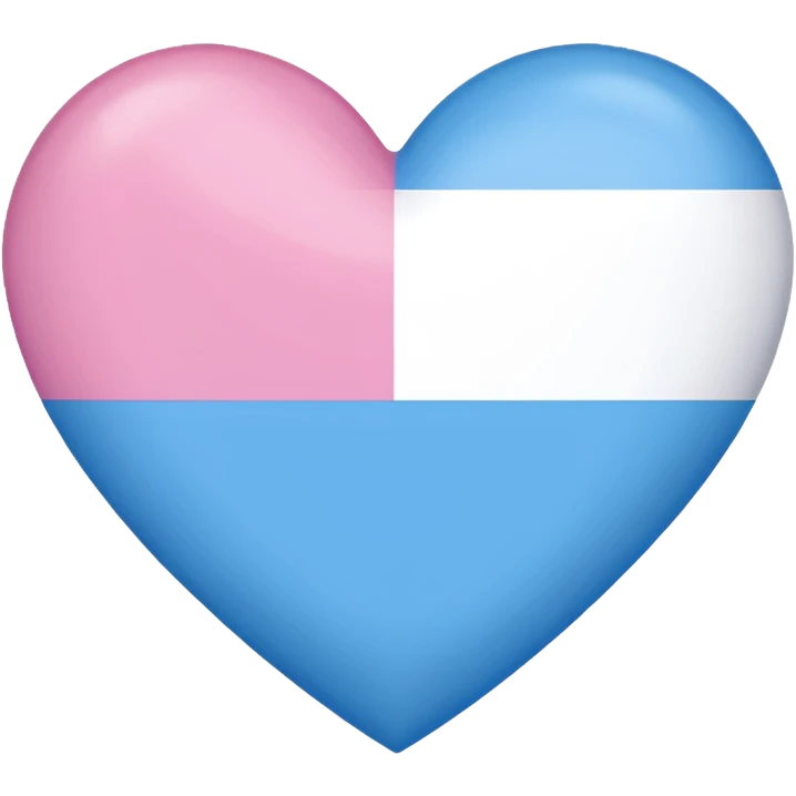 Coração com as cores da bandeira trans  emoji