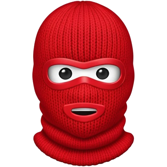 red ski mask emoji