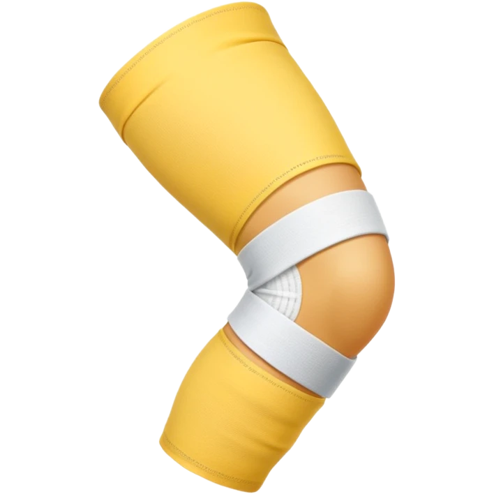 сделай на белом фото эмодзи желтой ноги забинтованное колено emoji