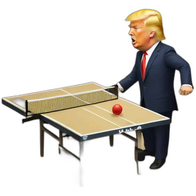 trump play ping pong emoji