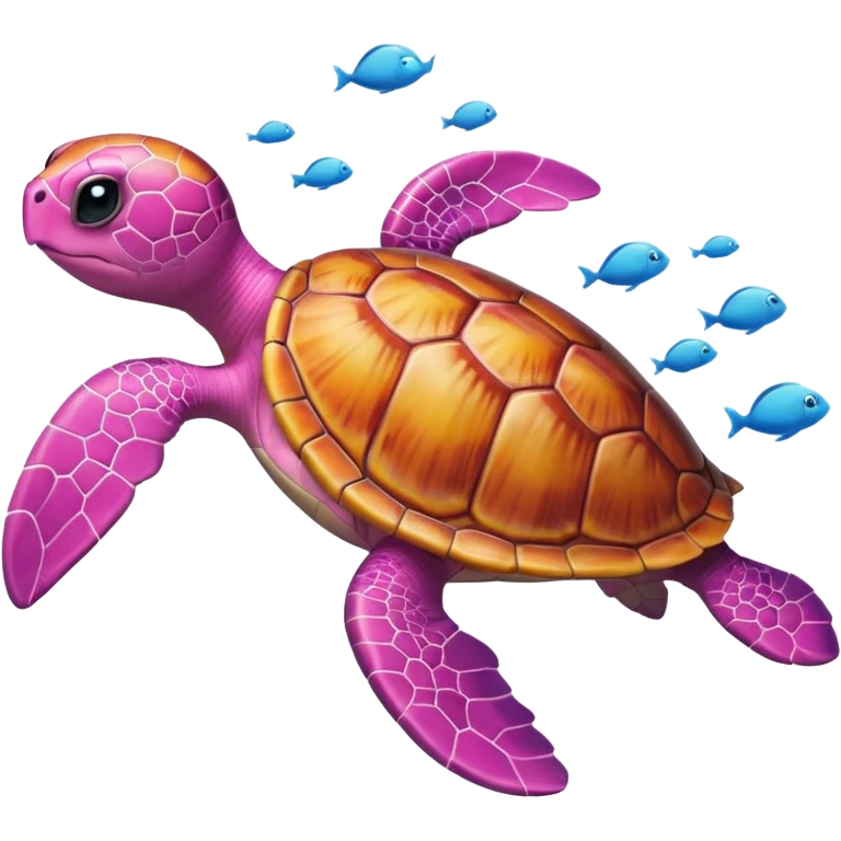 a pink turtle emoji