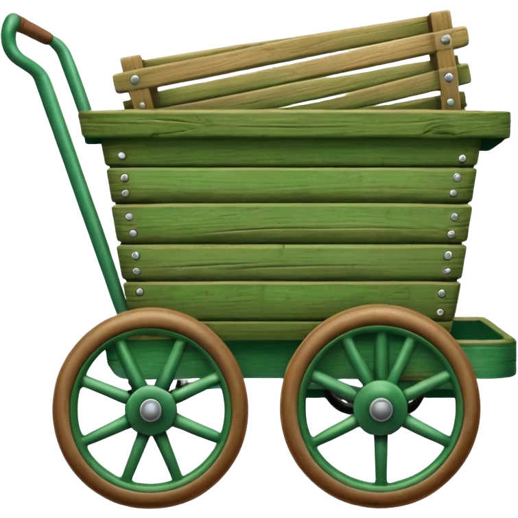 Green cart. emoji