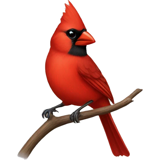 Cardinal bird emoji