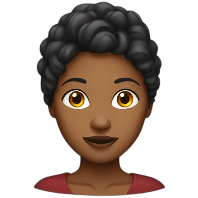 Black (very black) women with redhead emoji
