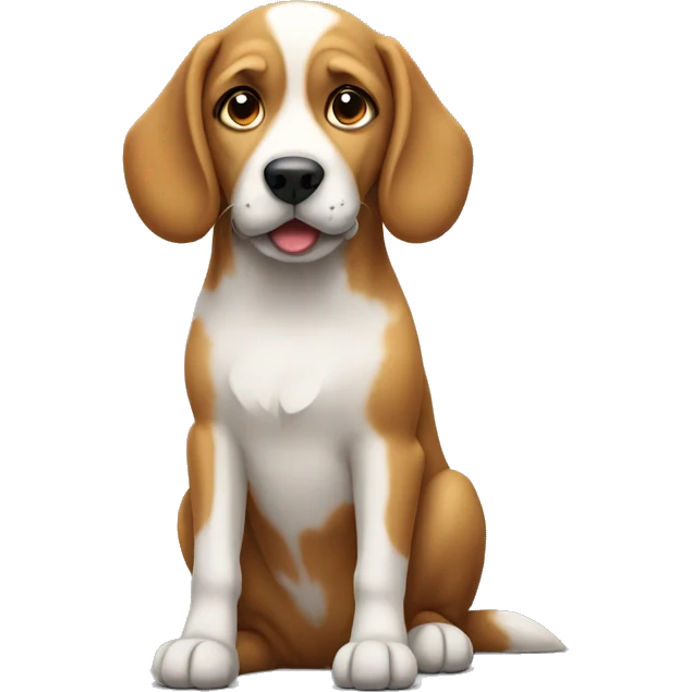 Dog sitting down  emoji