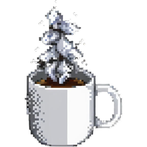 Coffee mug with steam emoji