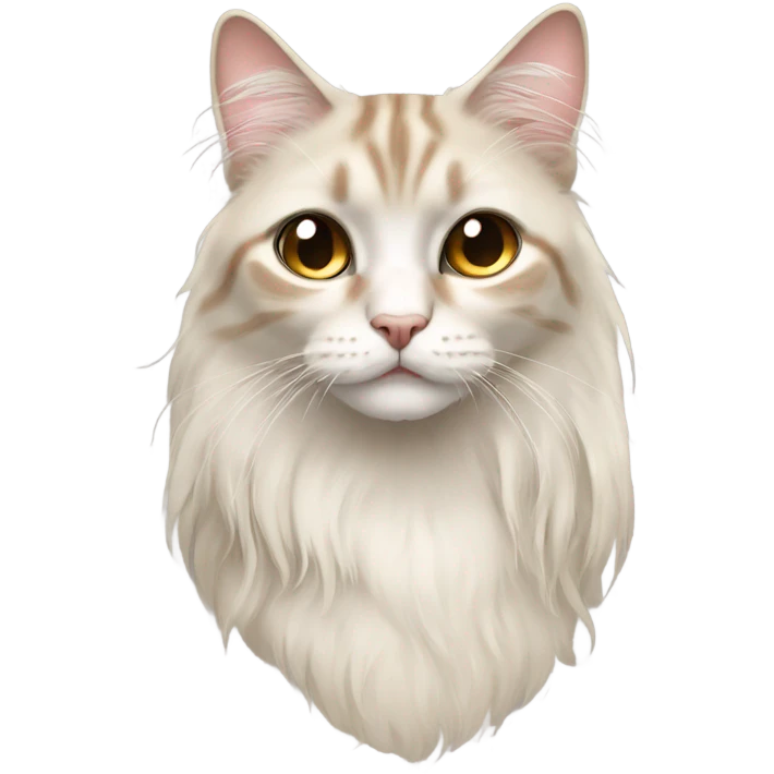 Teary eyed oriental longhair cat emoji