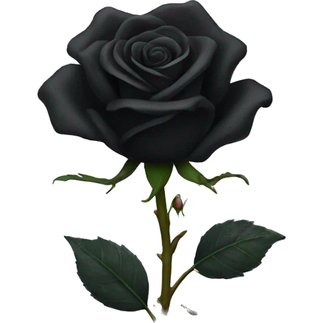 Black rose  emoji