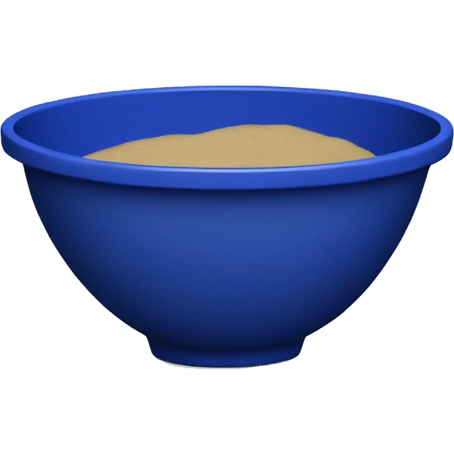 Realistic cobalt blue mixing bowl emoji