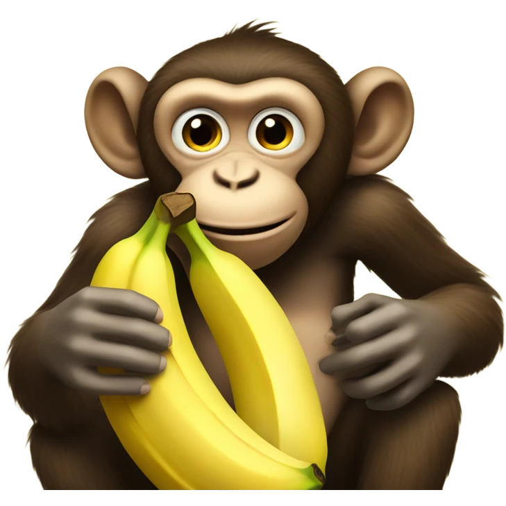 Monkey eating a giant banana  emoji