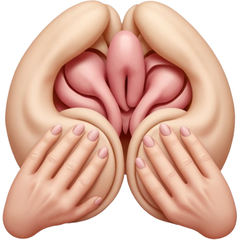 A vagina with fingers in it emoji