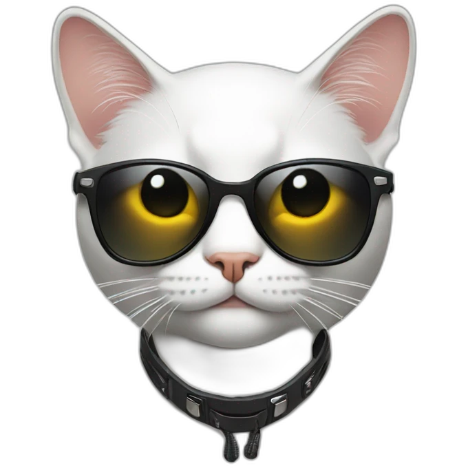 Dj cat with sunglasses emoji