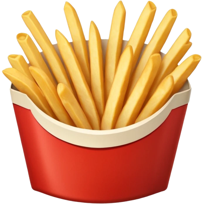 serving of french fries with mayo and ketchup emoji