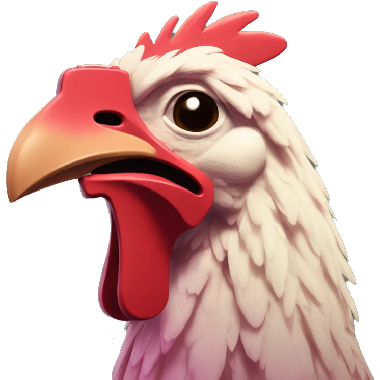 Hotline Miami chicken with tec9 emoji