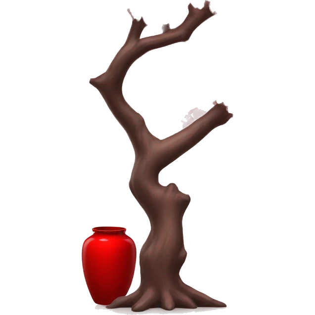 cherry blossom tree with a red vase  emoji