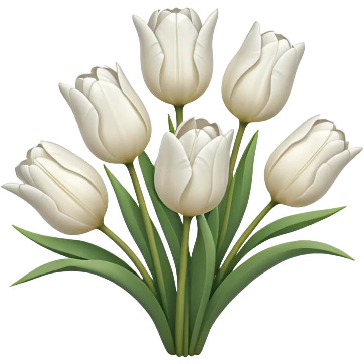 White tulips emoji
