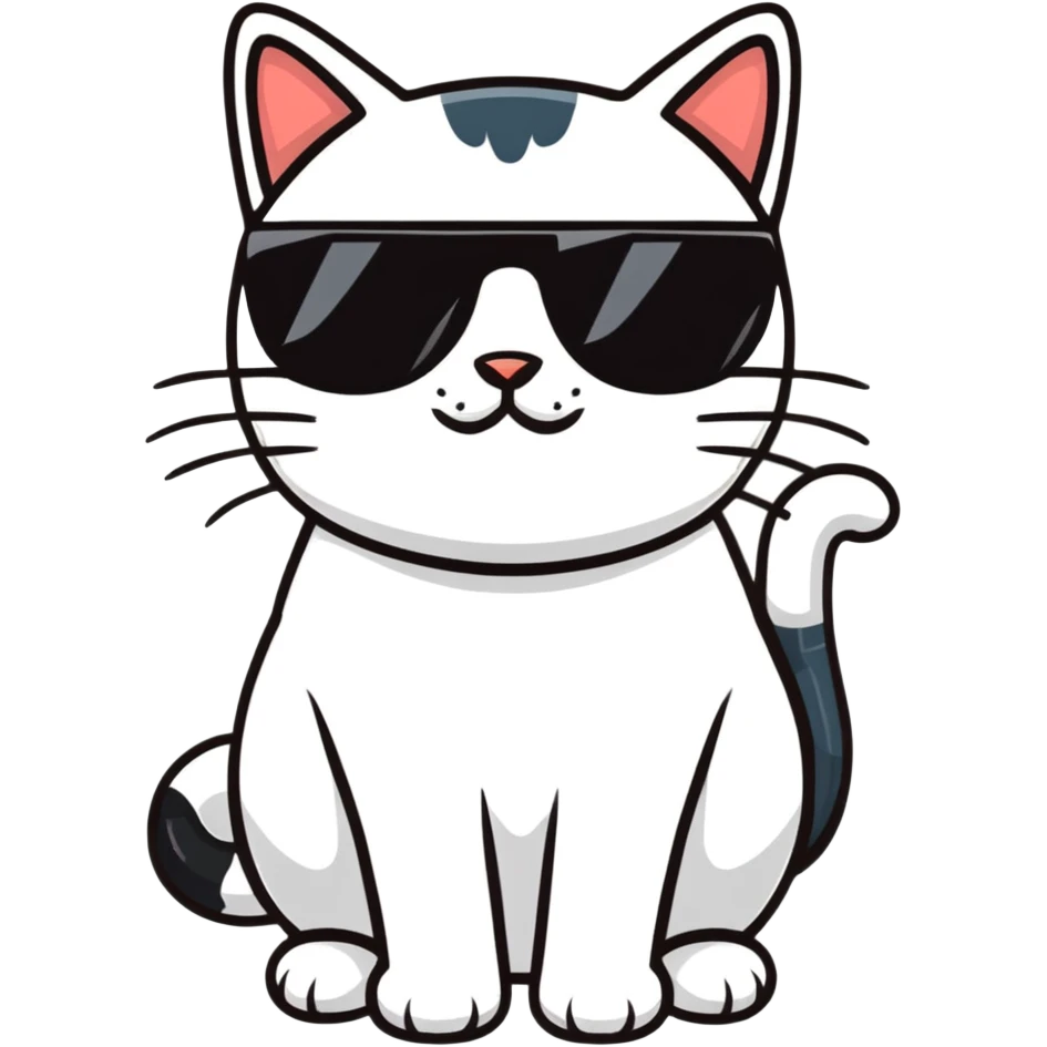Cat with sunglasses emoji