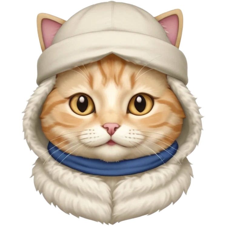 A cat wearing Muslim cap emoji