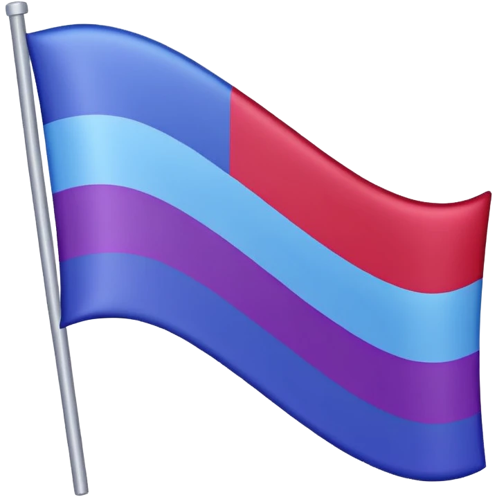 flag with these 3 colors 🟥🟪🟦 emoji