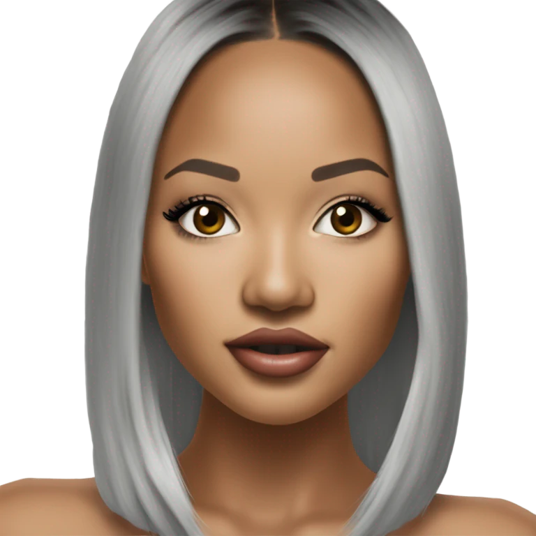 Hyper Realistic beautiful Karrueche Tran model photo  emoji