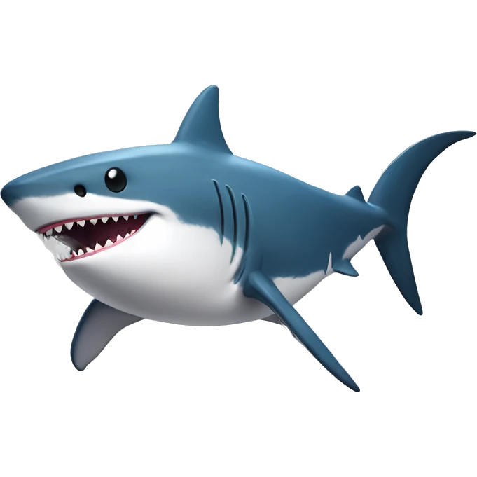 Un requin avec un pingouin  emoji