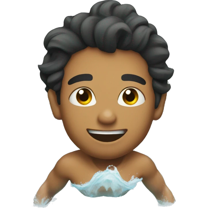 Dinazoru flying in the pool emoji