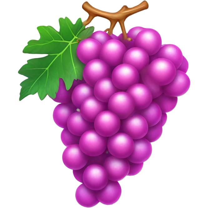 Hot pink grapes with sparkles  emoji