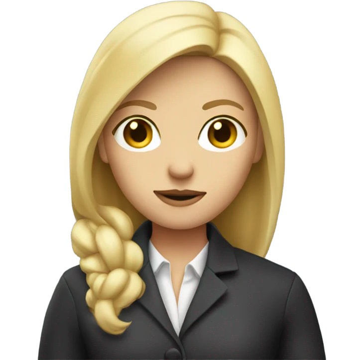 Blonde secret agent with no face emoji