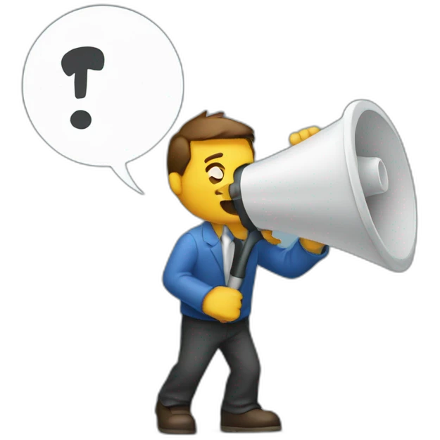 megaphone shrugging man emoji