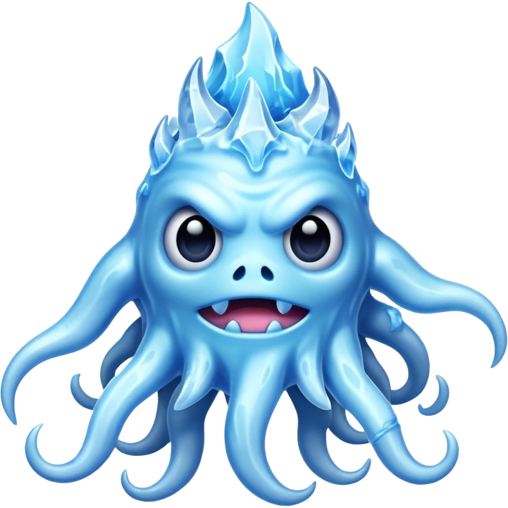 an eldritch ice monster, monster made of ice emoji