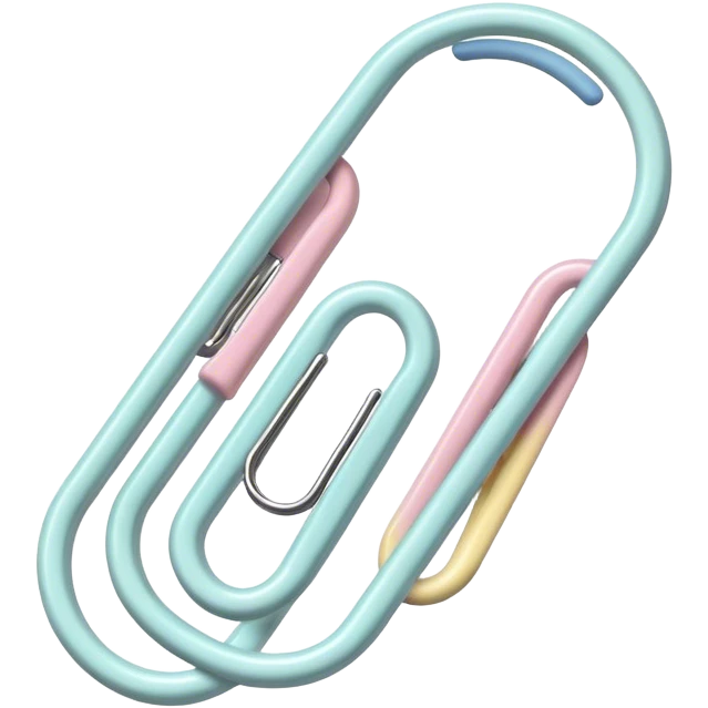 pastel paper clip emoji