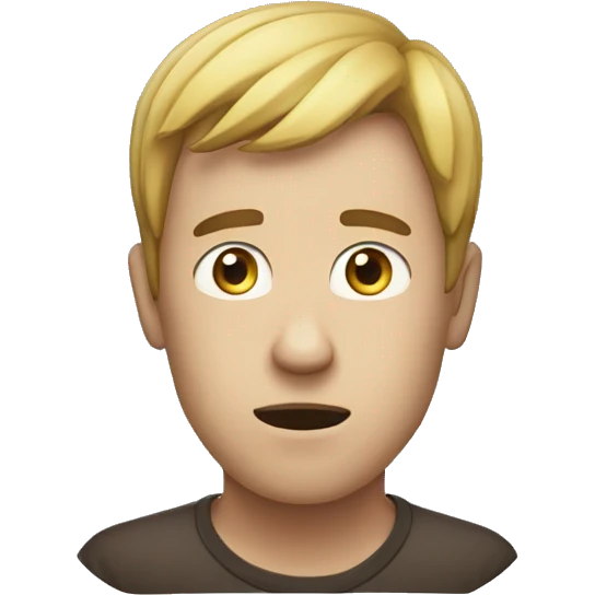 a man trying to memorise samthing emoji