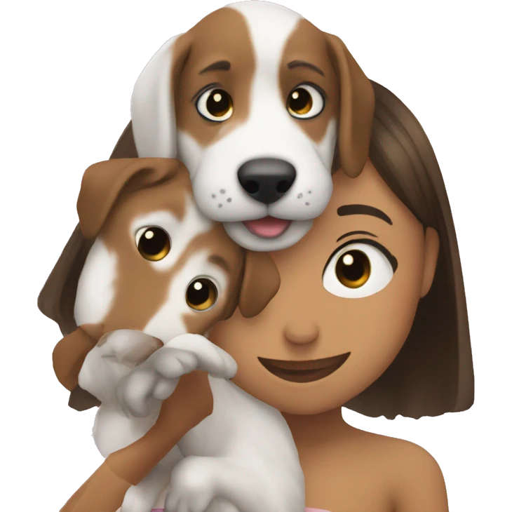 Kia petting Bailey  emoji