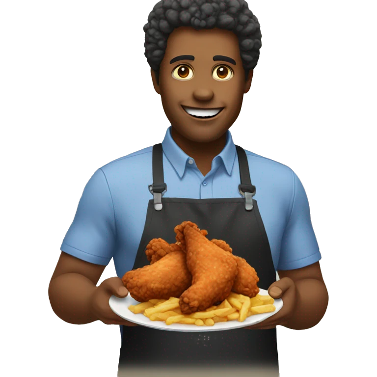 eating fried chicken  emoji