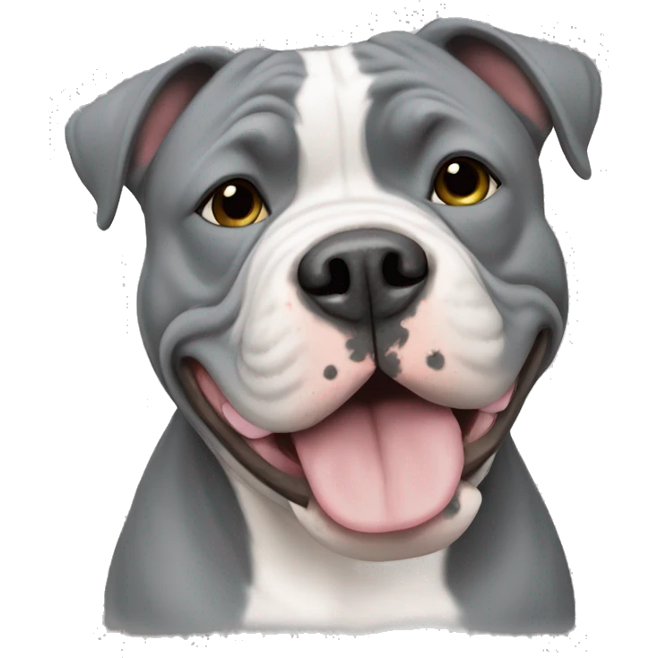 american bully white and grey  emoji