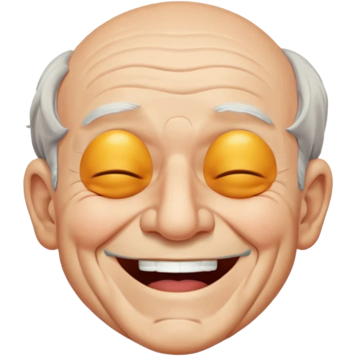 old man laughing with closed eyes emoji